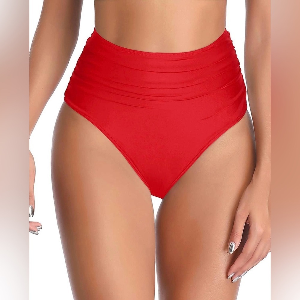 Tempt Me Women's High Waisted Bikini Bottom Small